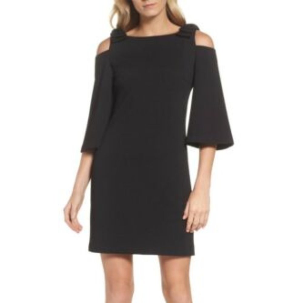 Brand New Trina Turk cut out shoulder black dress Small